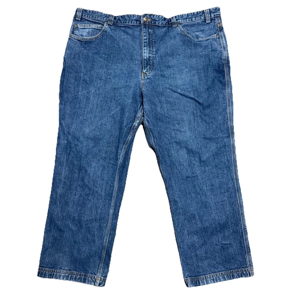 Duluth Trading Co Flex Ballroom Jeans Heavy Duty Medium Wash Denim Blue 44 x 28*